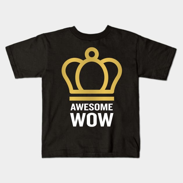 Awesome Hat Of King Wow Gold Crown Epic Tee Kids T-Shirt by interDesign